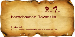 Marschauser Tavaszka névjegykártya